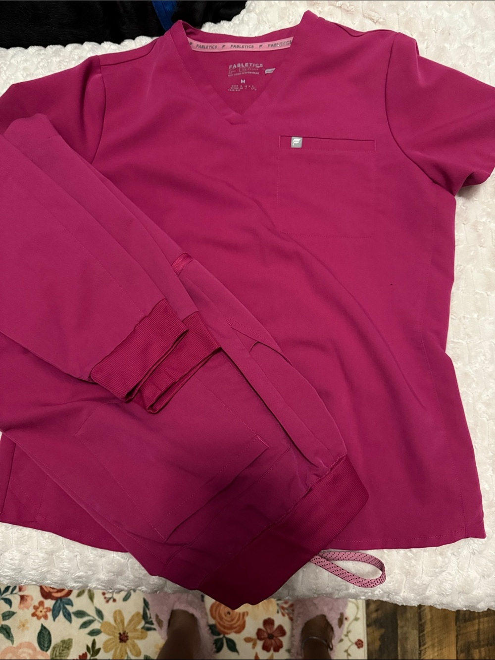 Fabletics Woman’s Deep Magenta V-Neck Top